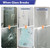 Shower Glass Doors with Nano Explosion-Proof Film Tempered Glass 1/4"(6mm)