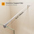 Shower Glass Door Frameless Shower Glass Door with Support Bar, Chrome Finish