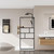 Shower Glass Panel, 34" W X 58" H Tub Shower Door Fixed Glass Doors in Matte Black