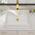 Vessel Sink for Bathroom, Rectangular Above Counter Porcelain Ceramic Sink