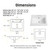 Bathroom Sink with 4-in Centerset & 3 Faucet Holes, Los Flexi 20 Inch Rectangular