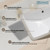 Bathroom Sink Rectangle 21x14 Inch White Rectangular Porcelain Ceramic Vessel Sink with Overflow,