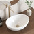 Bathroom Vanity Countertop, Glossy White Ceramic Bowl Sink Egg Shape