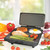 1000W Electric Multipurpose Breakfast Station for Sandwiches, Burgers, Egg Muffin & Pancakes, Black