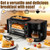 4-in-1 Breakfast Station with Mini Oven, Coffee Brewer, Non-stick Griddle and Toaster Combo