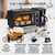 3-In-1 Breakfast Station,Compact Toaster Oven Includes Coffee Maker, Non-Stick Griddle, Toaster Oven