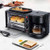 Breakfast Station with Coffee Maker, 1250W Electric 9L Non-Stick Toaster Oven with Frying Pan, Multi-Function