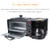 Breakfast Station with Coffee Maker, 1250W Electric 9L Non-Stick Toaster Oven with Frying Pan, Multi-Function