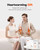 IKEEPFIT Cordless Neck Massager with Heat, 6D Shiatsu Neck & Shoulder Massager for Pain Relief Deep Tissue, Dual-Sided Massage Heads, Relaxing Electric Kneading Massage, Best Gift for Men Women