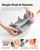 IKEEPFIT Cordless Neck Massager with Heat, 6D Shiatsu Neck & Shoulder Massager for Pain Relief Deep Tissue, Dual-Sided Massage Heads, Relaxing Electric Kneading Massage, Best Gift for Men Women