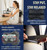 Zyllion Shiatsu Back and Neck Massager with Heat - Cordless Rechargeable 3D Electric Kneading Deep Tissue Massage Pillow with 2 Speeds for Muscle Pain Relief, Black, ZMA-34RB
