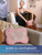 Zyllion Shiatsu Back and Neck Massager with Heat - 3D Electric Kneading Deep Tissue Massage Pillow for Muscle Pain Relief, Pink, ZMA-13