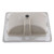 Bathroom Sink, 21"x18" White Rectangular Modern Ceramic Semi Recessed Vessel Sink
