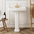 Ceramic Bathroom Sink with Overflow and Backsplash, DV-1P522