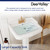 Ceramic Bathroom Sink with Overflow and Backsplash, DV-1P522
