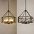 Modern Chandelier for Dining Room, 6-Light Wood Grain Finish Farmhouse Chandelier