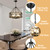 Modern Chandelier for Dining Room, 6-Light Wood Grain Finish Farmhouse Chandelier