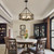 Modern Chandelier for Dining Room, 6-Light Wood Grain Finish Farmhouse Chandelier