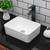 Bathroom Sink Rectangle Above Counter Porcelain Ceramic Vessel Vanity Sink