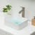 Bathroom Sink Rectangle Above Counter Porcelain Ceramic Vessel Vanity Sink