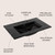 Classic Contemporary Rectangular Ceramic Single Sink Basin Vanity Top