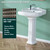 Bathroom, 19"Dx23"Wx36"H, White Color, with Backsplash, 1 Overflow Hole
