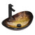 Bathroom Boat Shape Artistic Glass Vessel Sink Free Black Faucet