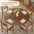 42" Round Dining Table for 4, Farmhouse Kitchen Table with Storage, Space Saving Circle Dinner Table