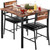 IRONCK Dining Table Set for 2, Small Kitchen Table with Upholstered Chairs