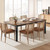 GarveeHome Industrial Dining Table for 6-8 People, 78.7" Long Kitchen Table