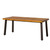 Devoko Home Acacia Wood Dining Table 6-Person Indoor Outdoor Table with Iron Legs