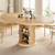 47″–63″ Extendable Round Dining Table for 4–8 with Dust-Proof 2-Tier Storage Shelf Space