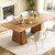 LITTLE TREE Dining Table for 6 People, Wooden Dining Table, Rectangle Table with Heavy Duty Legs