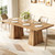 LITTLE TREE Dining Table for 6 People, Wooden Dining Table, Rectangle Table with Heavy Duty Legs