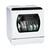 Hermitlux Portable Countertop Dishwashes, 5 Washing Programs Mini Dishwasher with 5-Liter Built-in Water Tank