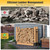 4 Pack Firewood Rack Outdoor Indoor, Heavy-Duty Plastic Firewood Rack Brackets Kit with 8 Support Bars