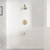 Shower System, Brushed Gold Shower Faucet Set with Tub Spout(Valve Included), 5-Setting Mode