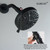 Shower Faucet Set with Tub Spout Matte Black Two Handles Shower Faucet Set Bathtub