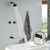 Shower Faucet Set with Tub Spout Matte Black Two Handles Shower Faucet Set Bathtub