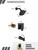 Shower Head and Handle Set 5 Inch Bathtub Faucet Shower Faucet with 6-Spray Shower Head Shower