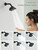 Shower Head and Handle Set 5 Inch Bathtub Faucet Shower Faucet with 6-Spray Shower Head Shower