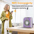 HEATIT Space Heater with Remote for Indoor, Digital Display with Thermostat，Containing Plasma & Ozone, 1-12H Timer,1500W/750W, Electric Space Heater for Office, Bedroom,Violet,10.6"Dx7.0"W x 11.8"H