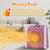 HEATIT Space Heater with Remote for Indoor, Digital Display with Thermostat,Containing Plasma & Ozone, 1-12H Timer, 1500W/750W,Electric Space Heater for Office, Bedroom,Pink,10.6"Dx7.0"W x 11.8"H