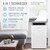 Keystone 14,000 BTU ASHRAE/12,000 BTU DOE Portable Inverter Air Conditioner with Heater, Quiet, High Efficiency Operation and Remote, AC Unit for Apartment, Living Room, Medium Rooms up to 550-Sq. Ft.