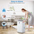 14,000 BTU Portable Air Conditioners, Cools Up to 750 Sq.Ft, Auto-Evaporation Low Noise, 3 in-1 Portable AC Unit with Remote Control Fits for Large Room, Office, Garage, White
