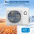 GarveeHome 12000 BTU Mini Split AC/Heating System, 22 SEER2 Inverter Split System Air Conditioners, Ductless Heat Pump Wall Mount AC Unit Cool Up to 750 Sq. Ft, Installation Kits, 115V