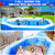 Blow Up Pools with Seats,Backrest.Durable Thickened Inflatable Family Pools for Backyard,118"x75"x22"-Dark Blue