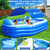 Blow Up Pools with Seats,Backrest.Durable Thickened Inflatable Family Pools for Backyard,118"x75"x22"-Dark Blue