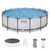 15' x 48" Above Ground Pool, Round Metal Frame Outdoor Swimming Pool Set with Filter Pump