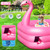 Adults Inflatable Blow up Pool, Large Kiddie Pool,Durable Thickened Kids Pool for Backyard,Outdoor,100"X63"X20"-Bright Pink